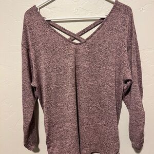 Women's 1775 Purple V-Neck Top